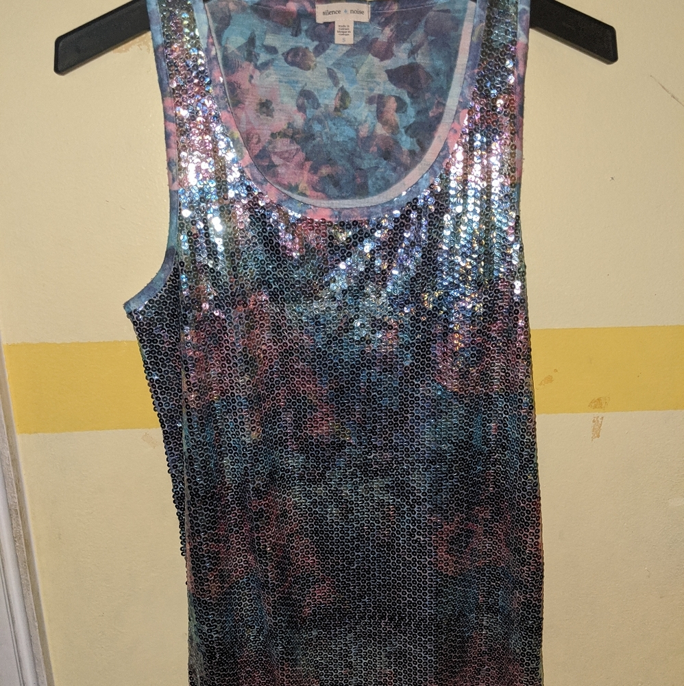 Sequined tank top